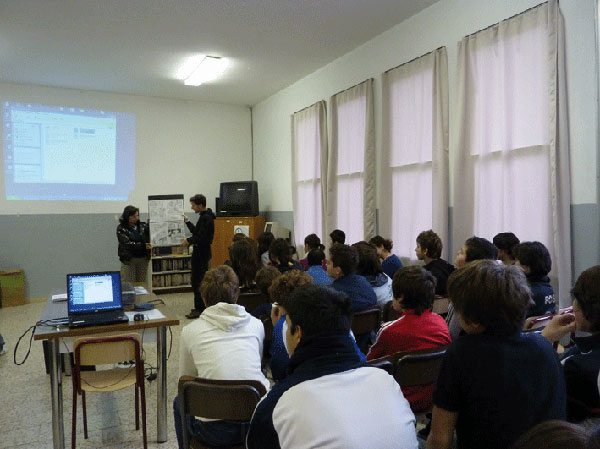 Presentazione del corso di fumetto nella scuola a Gambassi Terme